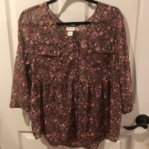Mossimo boho floral top